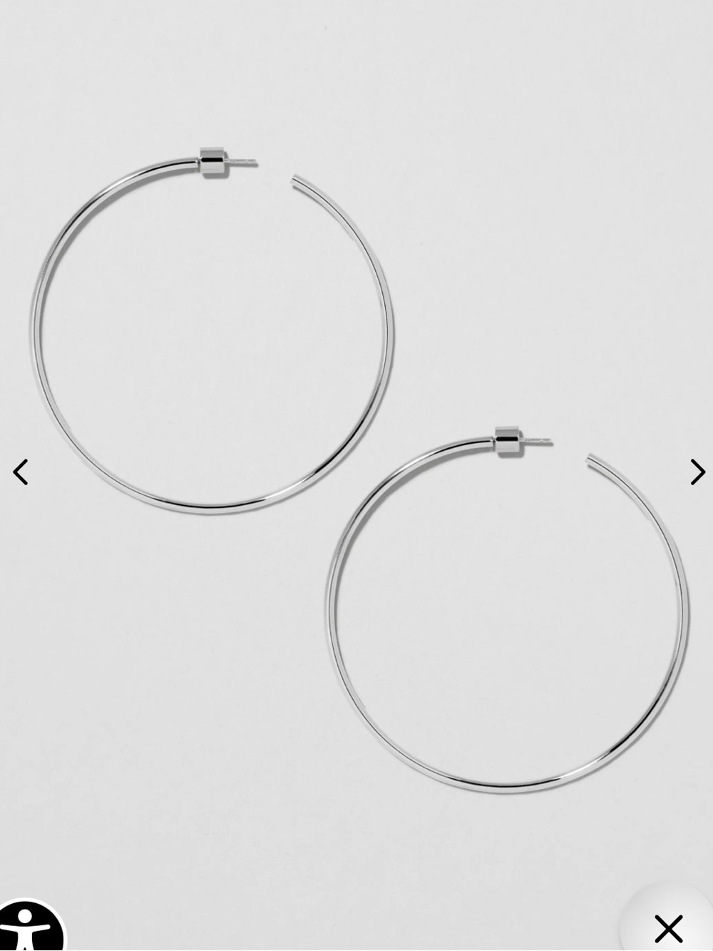 Jennifer Fisher 2.5 inch Thread Hoops in Silver